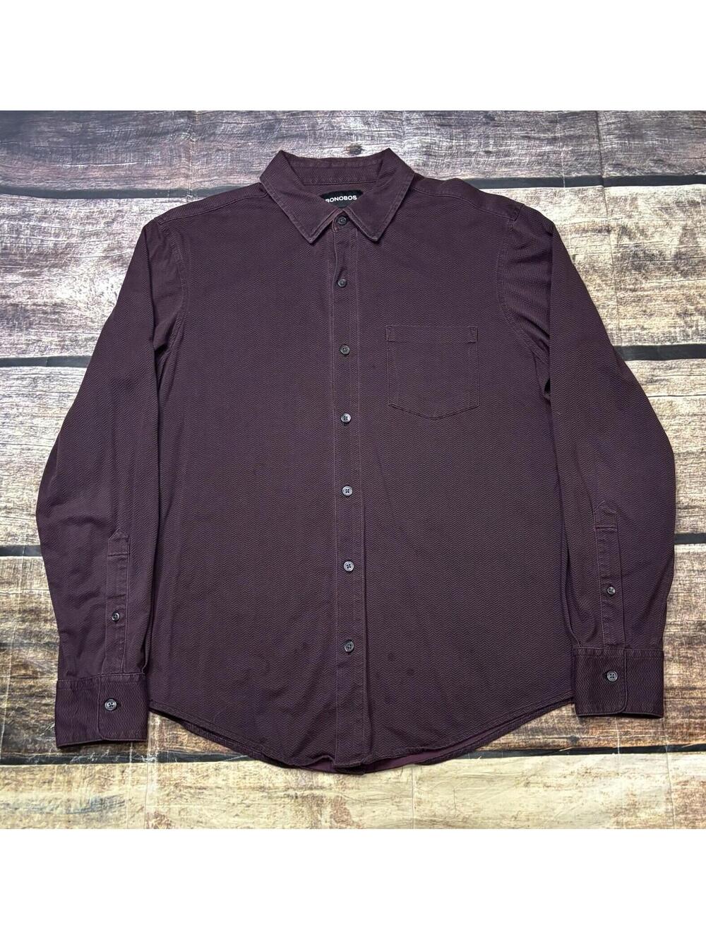 Bonobos Shirt Mens Medium Slim Fit Button Down Geometric Pocket Jersey